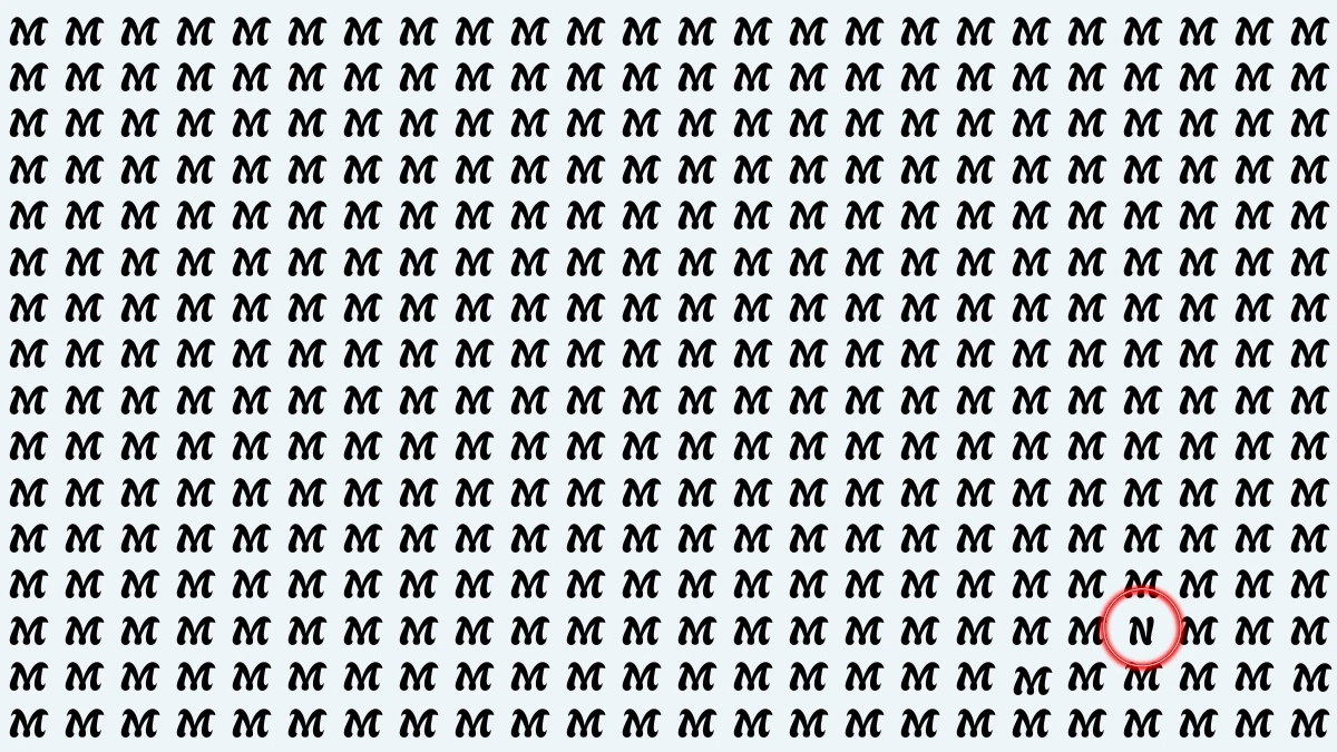 Optical Illusion IQ Test: Are You A Genius? Within 5 Seconds Spot The Letter N among Ms