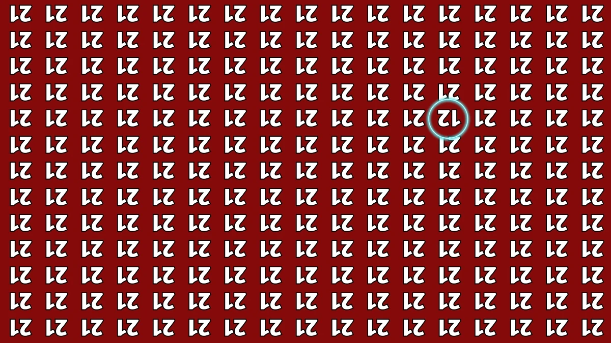 Optical Illusion IQ Test: Are You A Genius? Within 6 Seconds Spot The Inverted 12 among Inverted 21