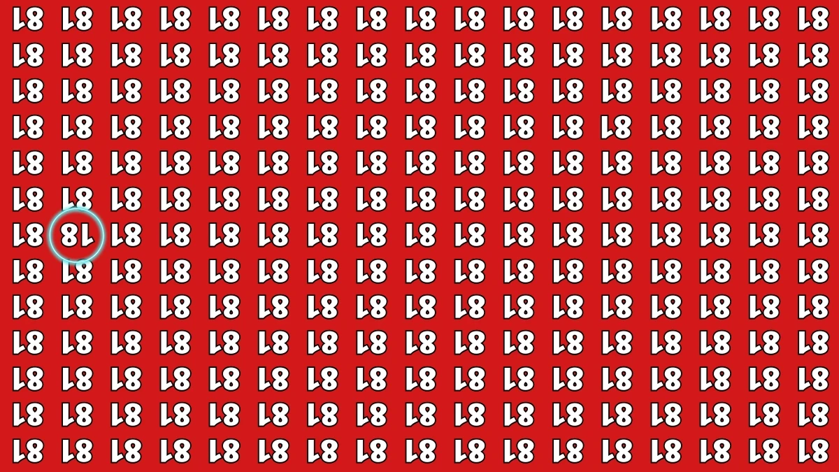 Optical Illusion IQ Test: Are You A Genius? Within 6 Seconds Spot The Inverted 18 among Inverted 81s