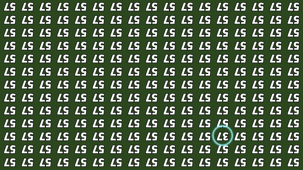Optical Illusion IQ Test: Are You A Genius? Within 6 Seconds Spot The Inverted 37 among Inverted 57s