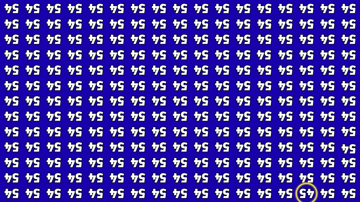 Optical Illusion IQ Test: Are You A Genius? Within 6 Seconds Spot The Inverted 45 among Inverted 54s