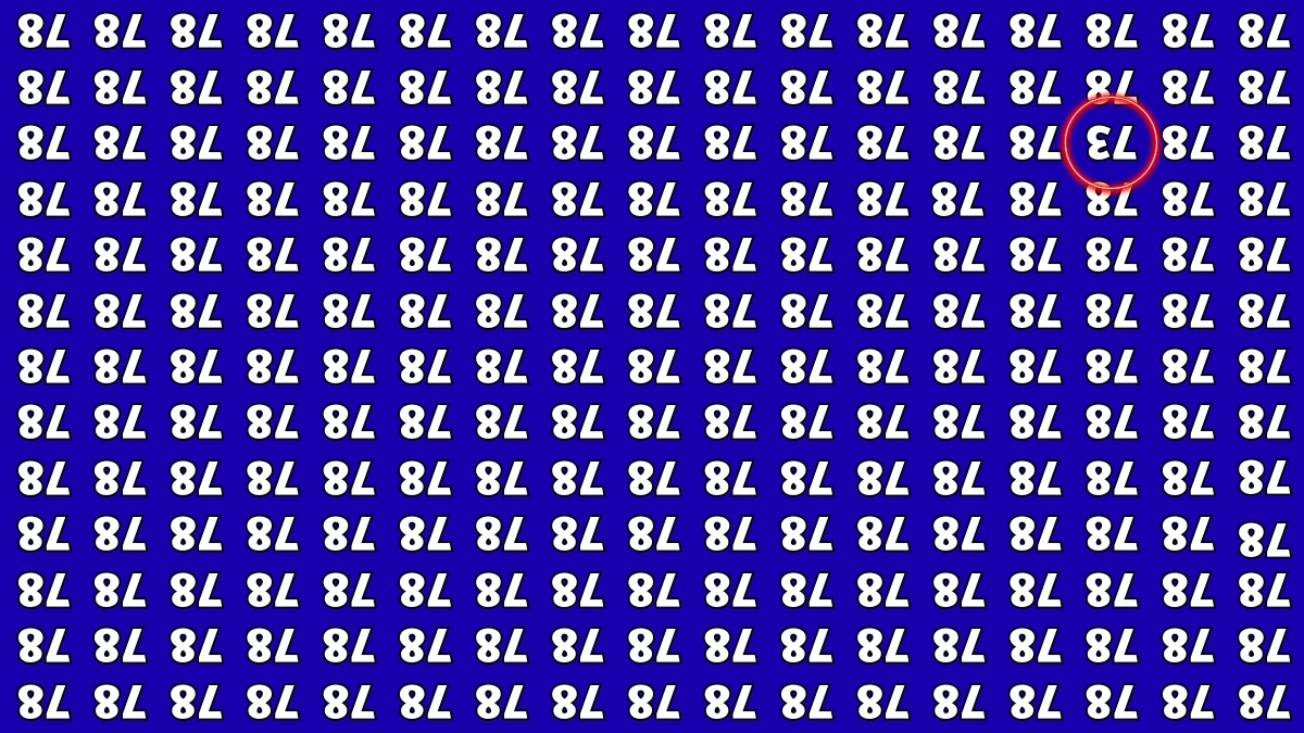 Optical Illusion IQ Test: Are You A Genius? Within 7 Seconds Spot The Inverted 73 among Inverted 78s
