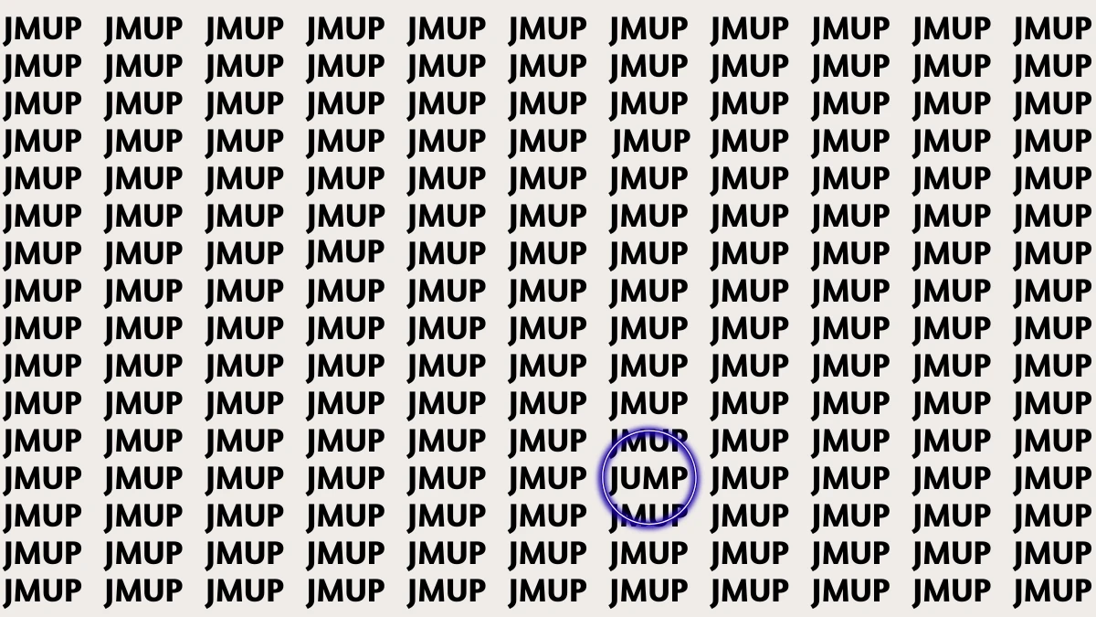 Optical Illusion Visual Test: Within 5 Seconds Spot The Word JUMP among JMUPs