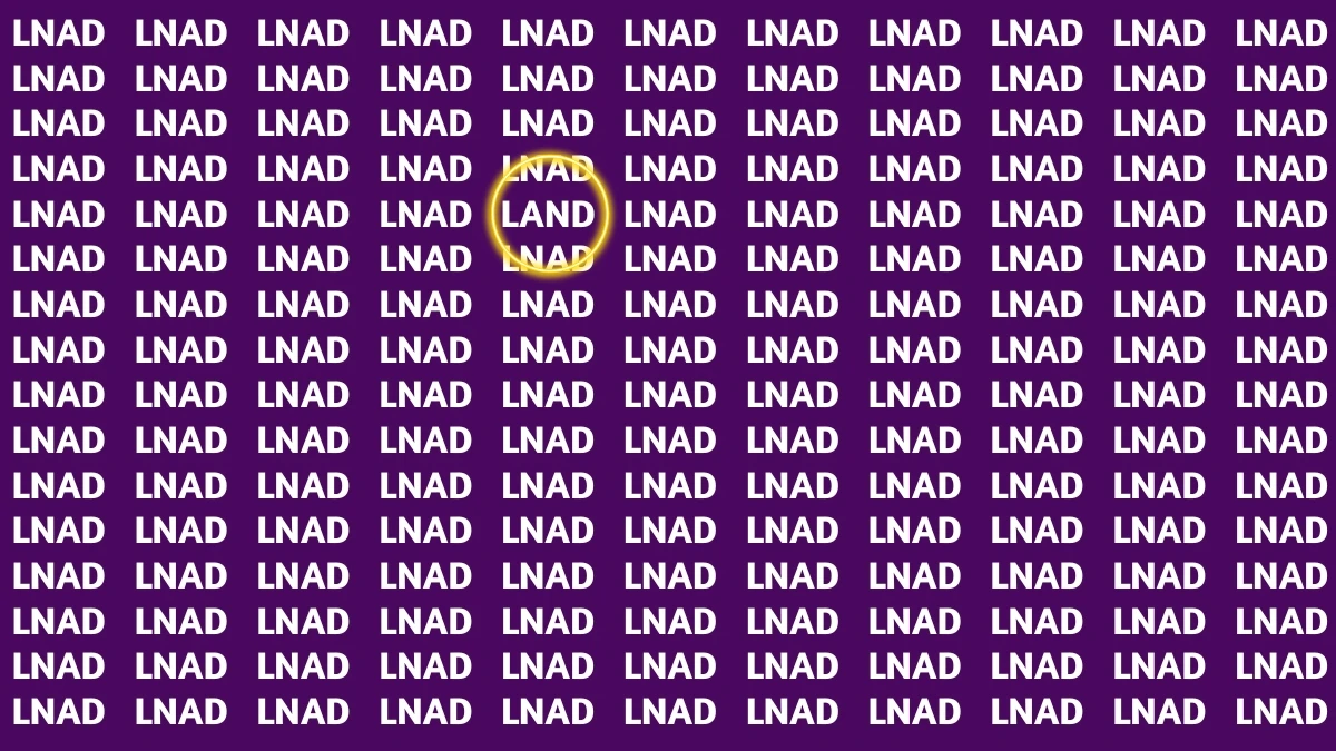 Optical Illusion Visual Test: Within 5 Seconds Spot The Word LAND among LNADs