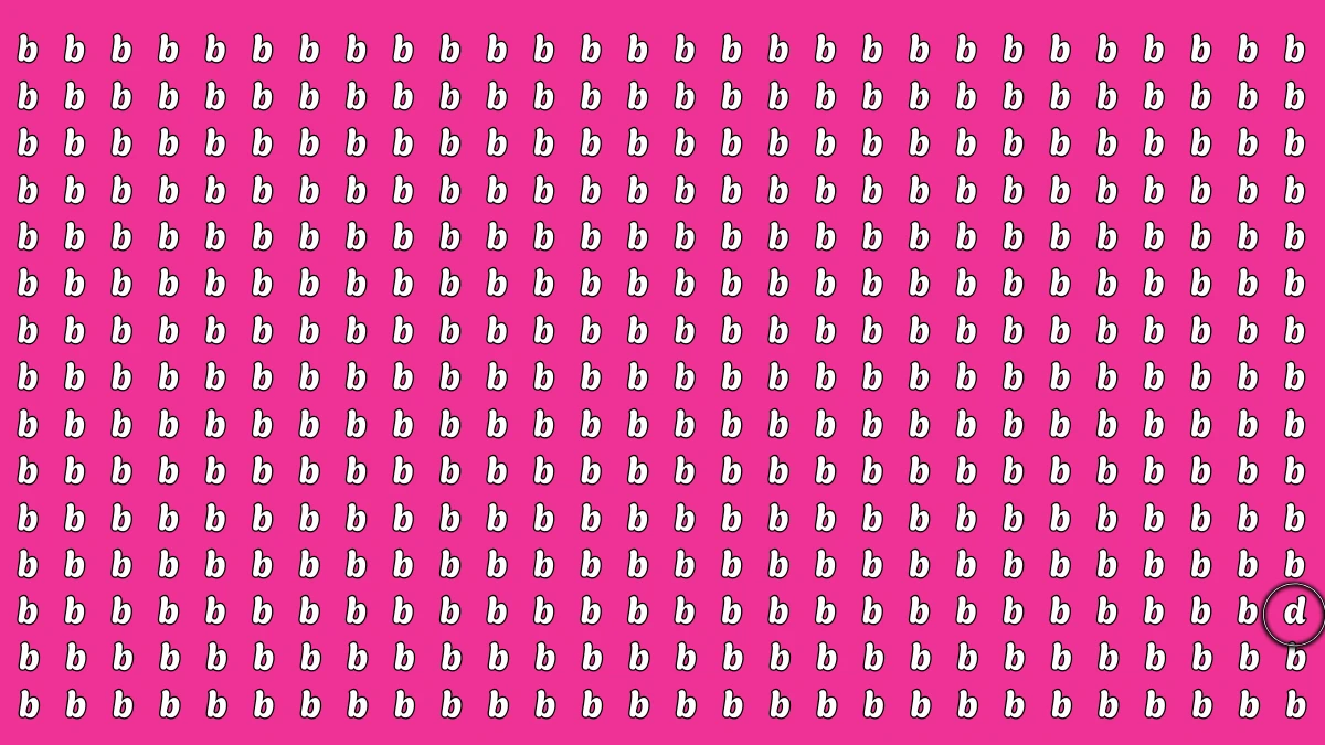 Optical Illusion: Within 5 Seconds Spot The Letter B among Ds