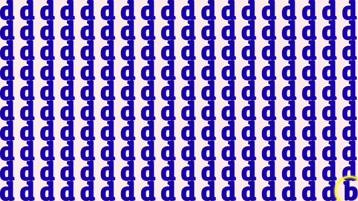 Optical Illusion: Within 5 Seconds Spot The Letter B among Ds