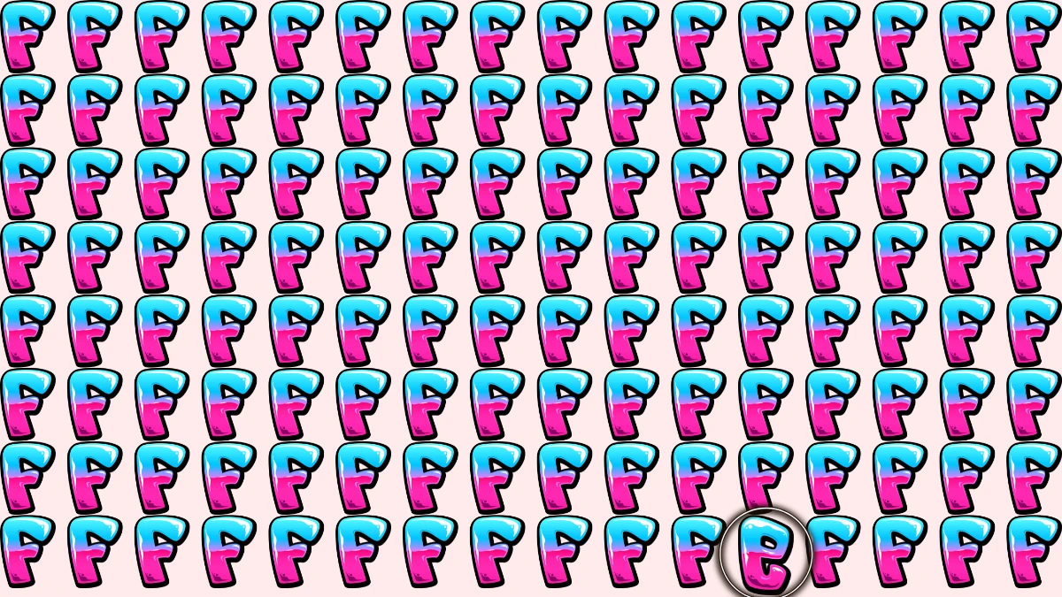 Optical Illusion: Within 5 Seconds Spot The Letter E among Fs