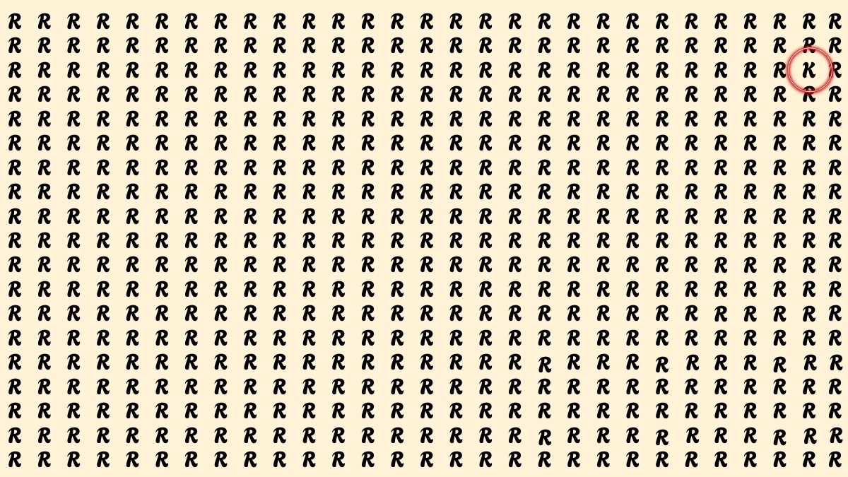 Optical Illusion: Within 5 Seconds Spot The Letter K among Rs