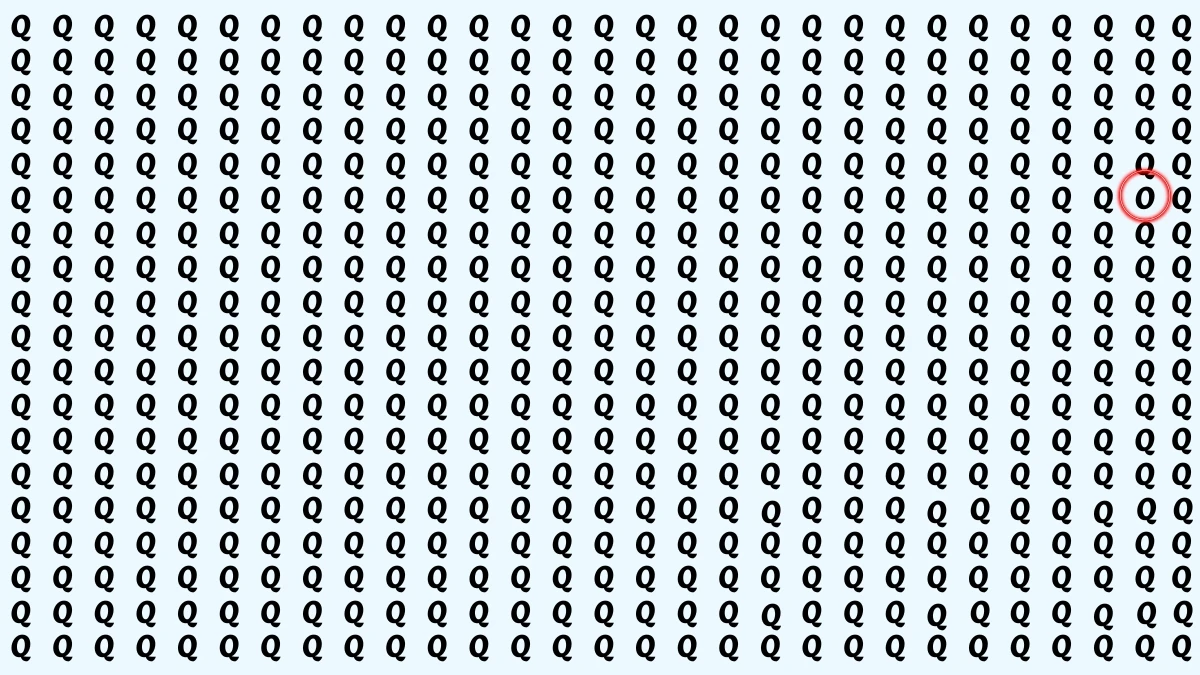 Optical Illusion: Within 5 Seconds Spot The Letter O among Qs
