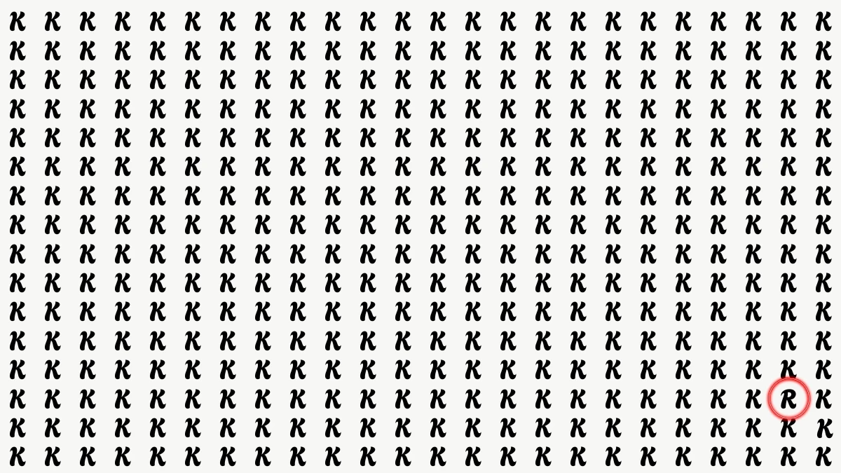Optical Illusion: Within 5 Seconds Spot The Letter R among Ks
