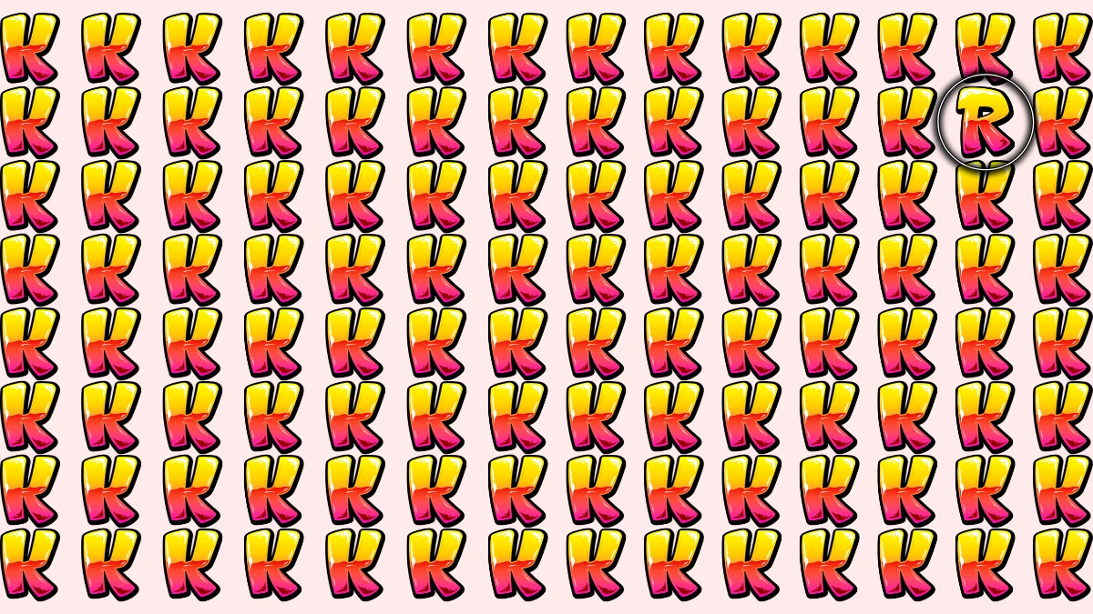 Optical Illusion: Within 5 Seconds Spot The Letter R among Ks