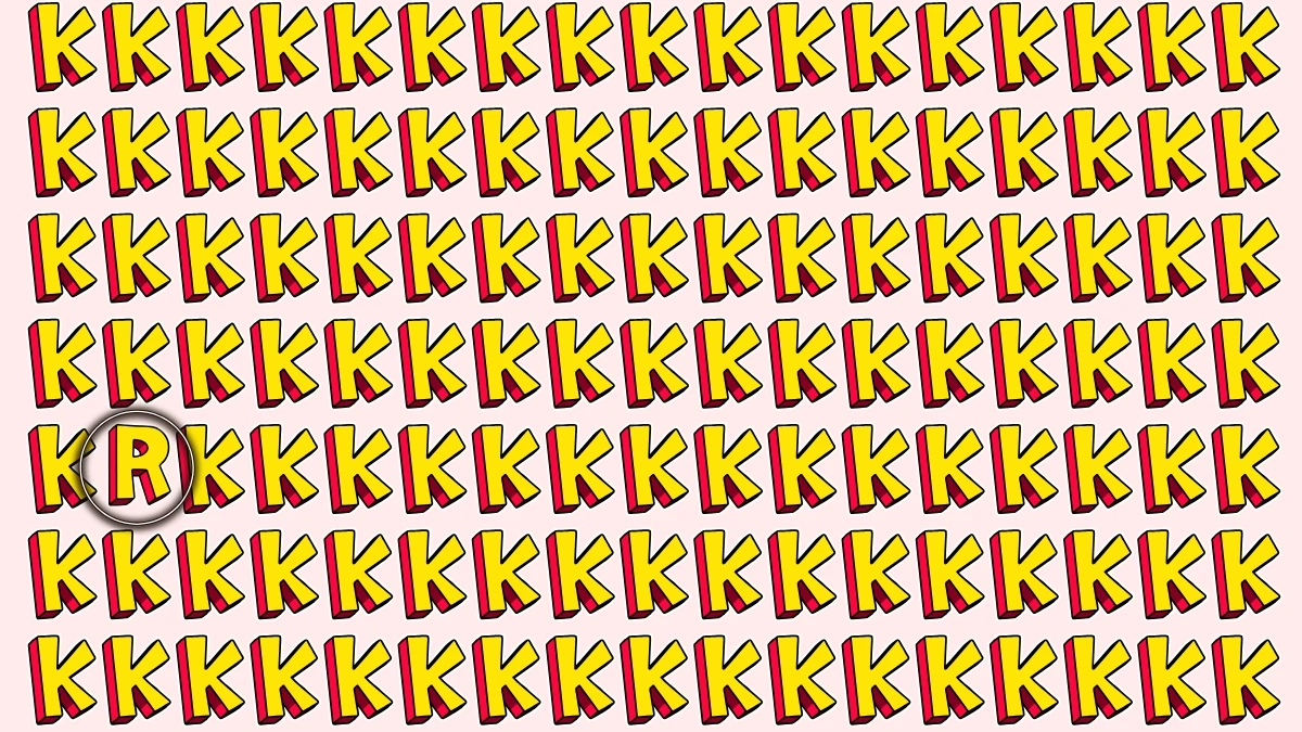 Optical Illusion: Within 5 Seconds Spot The Letter R among Ks