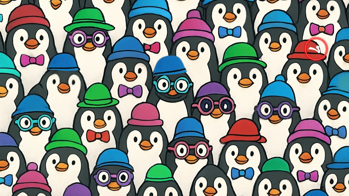 Optical Illusion: Within 6 Seconds Spot The Number 7 among Penguins