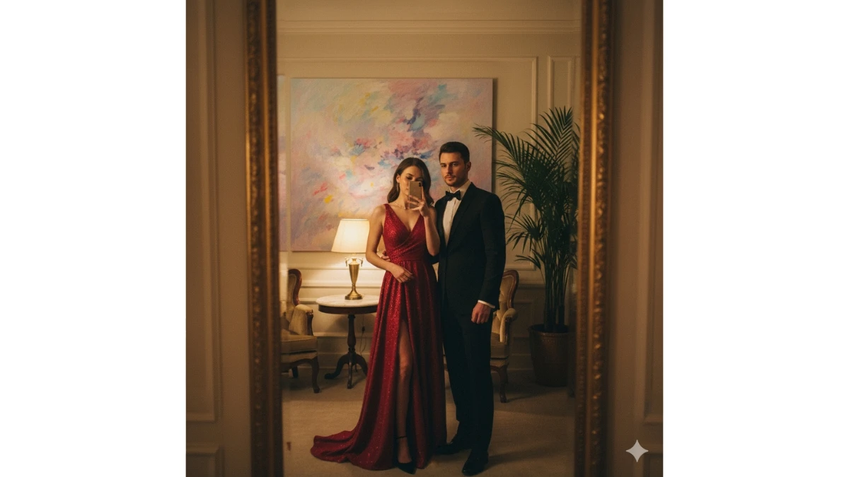 10 Portrait Mirror Selfie Photo Editing Gemini AI Prompts Copy Paste for Couples