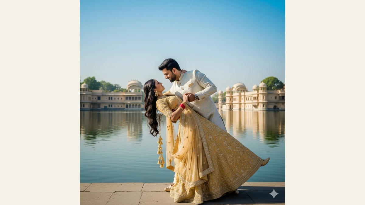 15 Free Gemini AI Photo Editor Prompts Copy Paste For Pre-wedding Photo Shoots
