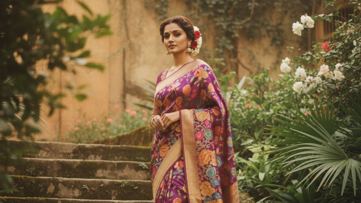 10+ Vintage Retro-style Gemini AI Photo Prompts for Saree Look