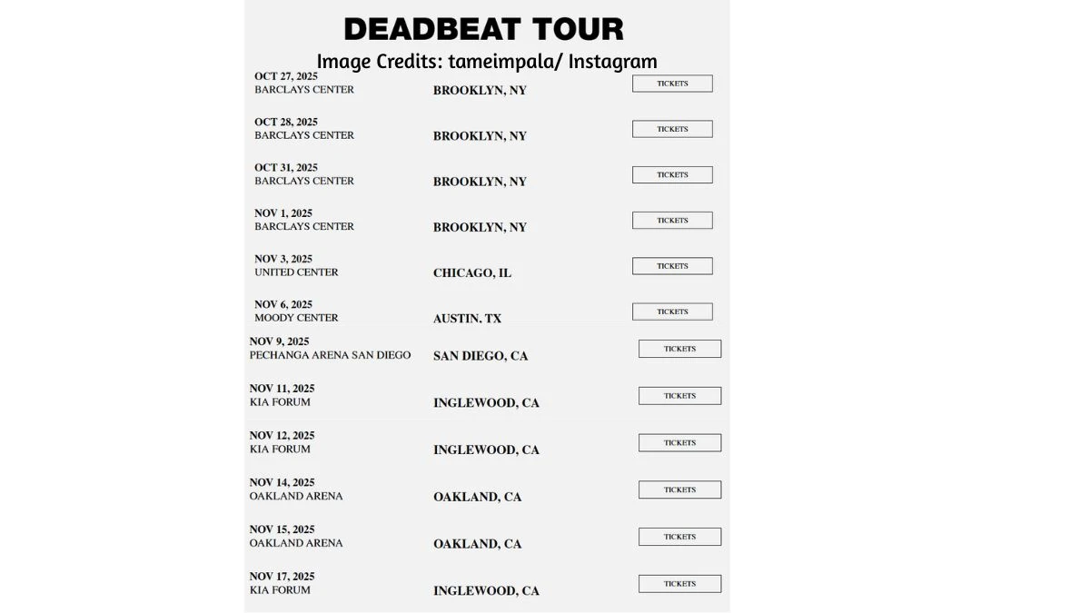 Tame Impala Extended 2025 Tour: Dates, Cities, Venues & Ticket Guide