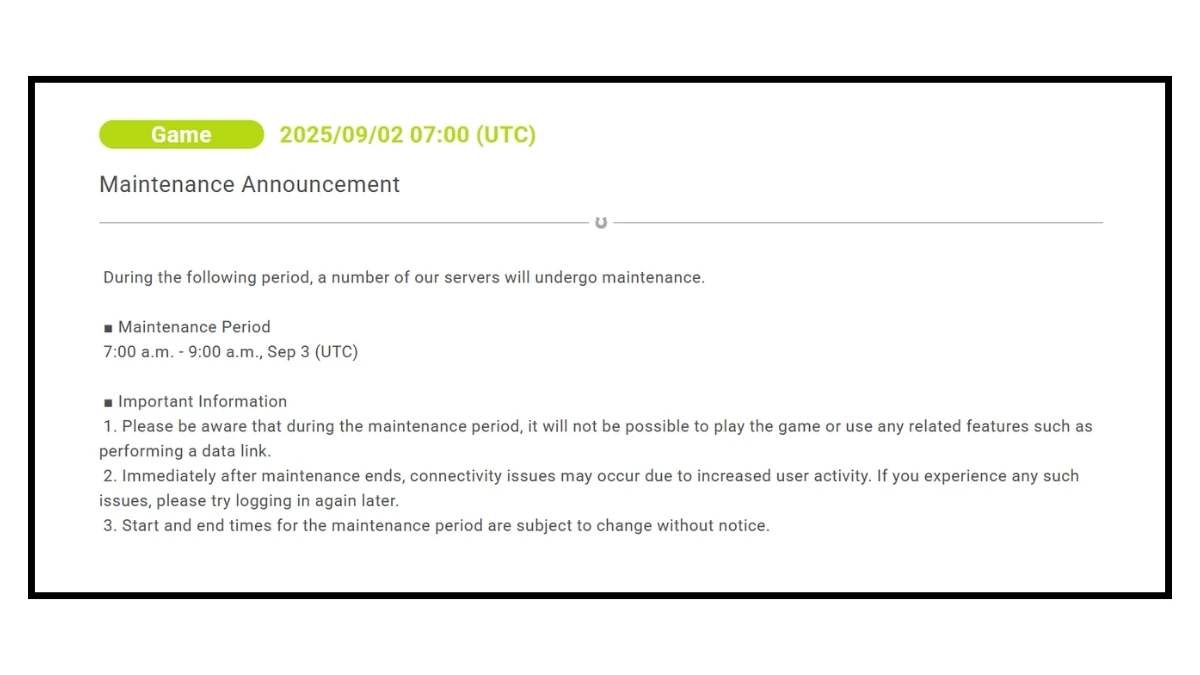 Umamusume: Pretty Derby Maintenance Schedule: Start and End Time Explained