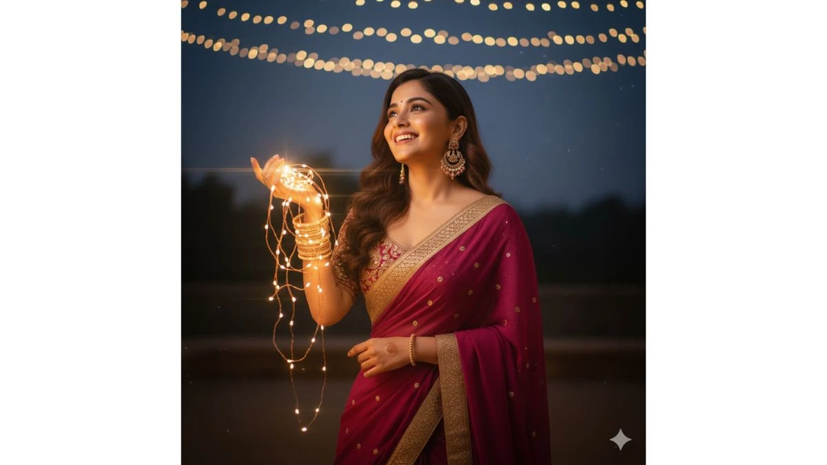 20 Google Gemini AI Viral Diwali Photo Editing Prompts Copy-Paste for Girls – Retro 4K Stunning Professional Portraits