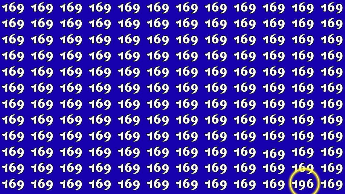 Optical Illusion 7 Seconds Challenge: Only People with Eagle Eyes Can spot the Number 196