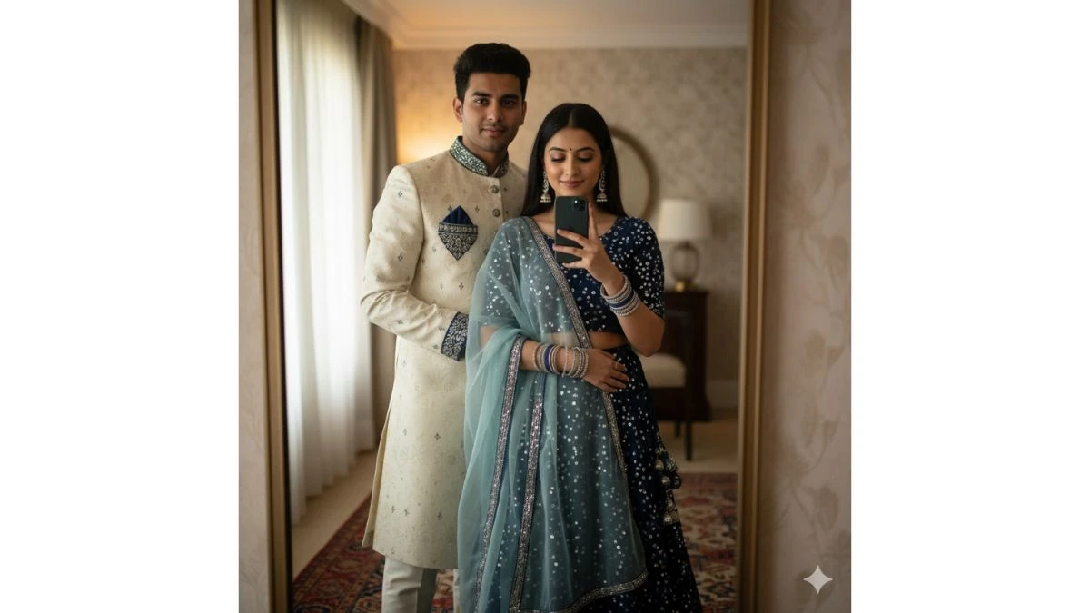 Top 5 Gemini AI Photo Editing Mirror Selfie Prompts Create Hyper-Realistic Festive Couple Portraits