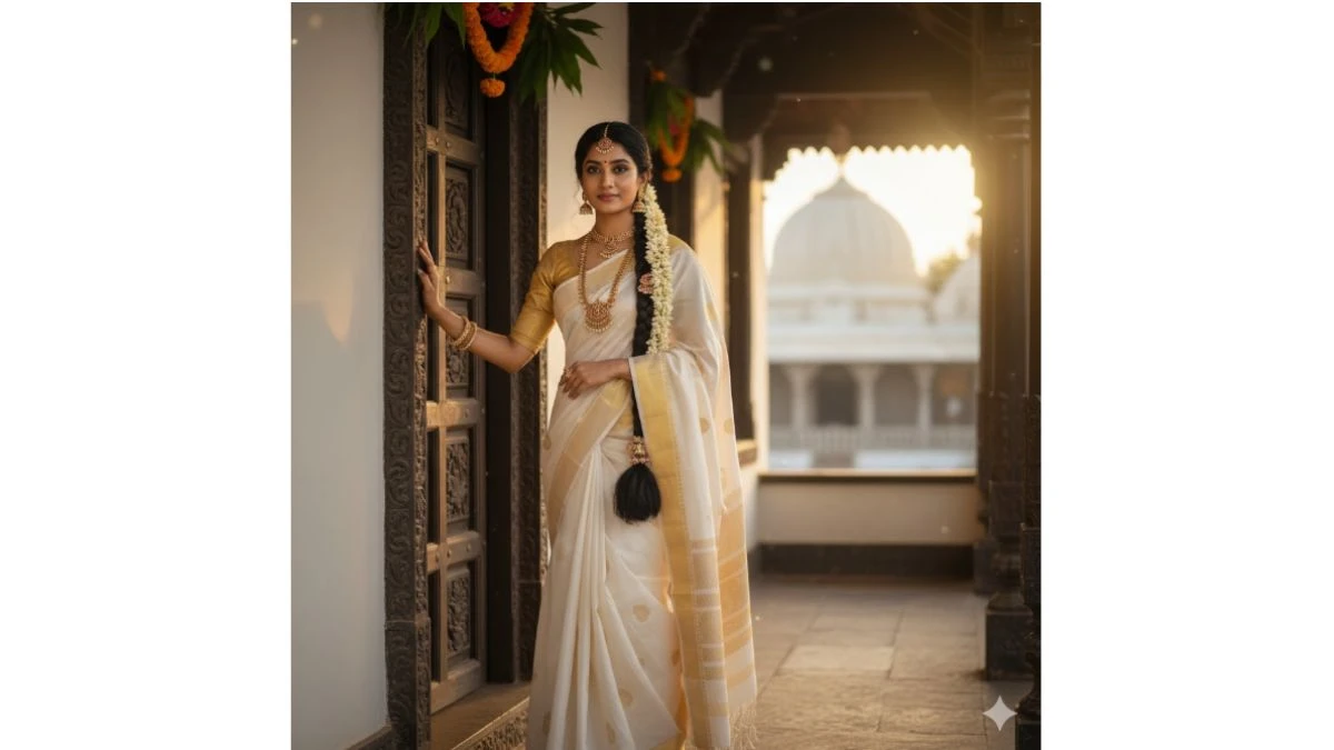 6 Insta Trending South Indian Saree Gemini AI Photo Prompts Create Traditional Divine Portraits