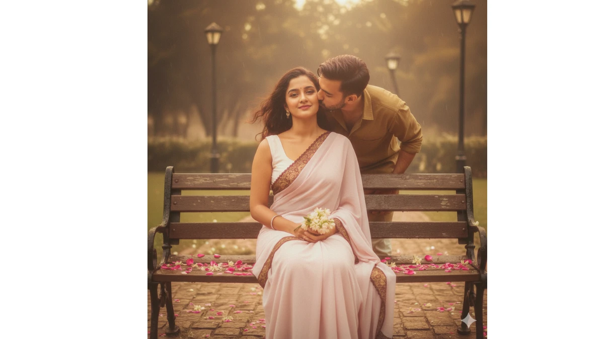 Gemini AI Bollywood Romance Photo Editing Prompts for Lovers: Create Vintage-Style Cinematic Love Scenes with Your Own Face
