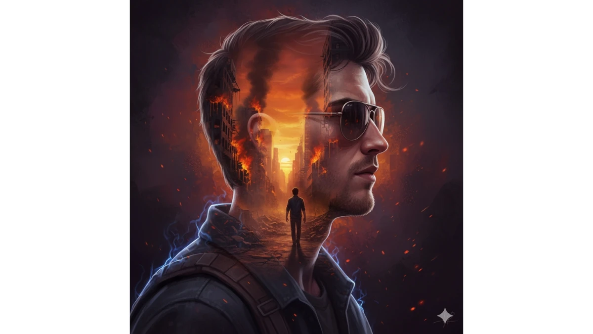 10 Gemini AI Photo Editing Prompts Copy-Paste for Boys to Create Stunning Cinematic Double Exposure Portraits Like a Pro
