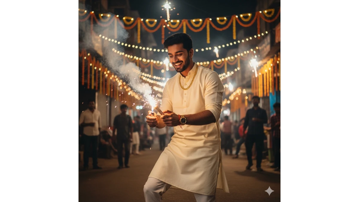 20 Instagram Trending Google Gemini AI Diwali Photo Editing Prompts Copy-Paste for Boys to create Retro 4K Stunning Portraits
