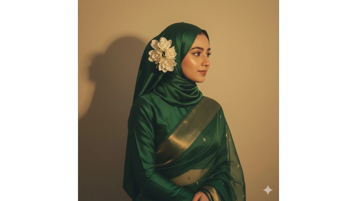 Best Gemini AI Hijab Style Vintage Saree Photo Editing Prompts Copy Paste for Girls