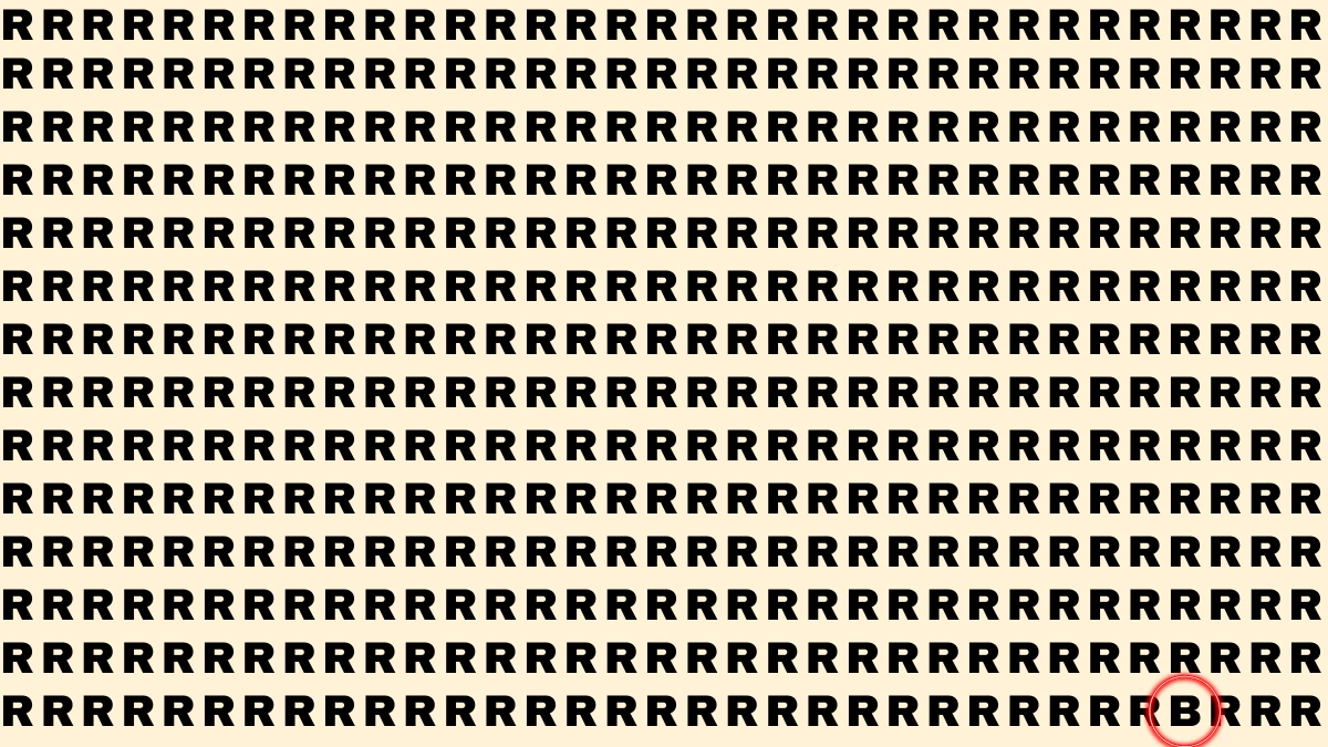 Observation Find it Out: Within 6 Seconds Spot The Letter B among R