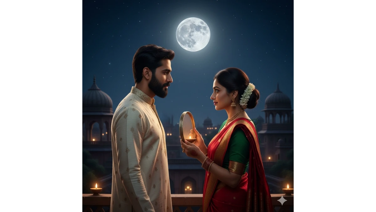 10 Google Gemini AI Photo Editing Prompts Copy-Paste for Couples to Create 4k Stunning Karwa Chauth AI Portraits