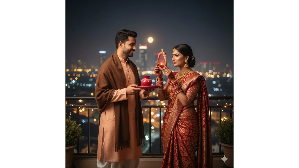 10 Google Gemini AI Photo Editing Prompts Copy-Paste for Couples to Create 4k Stunning Karwa Chauth AI Portraits