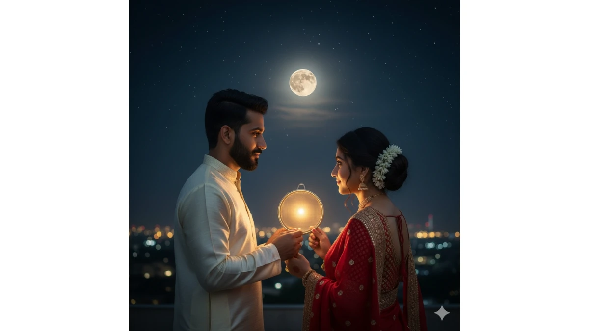 10 Google Gemini AI Photo Editing Prompts Copy-Paste for Couples to Create 4k Stunning Karwa Chauth AI Portraits