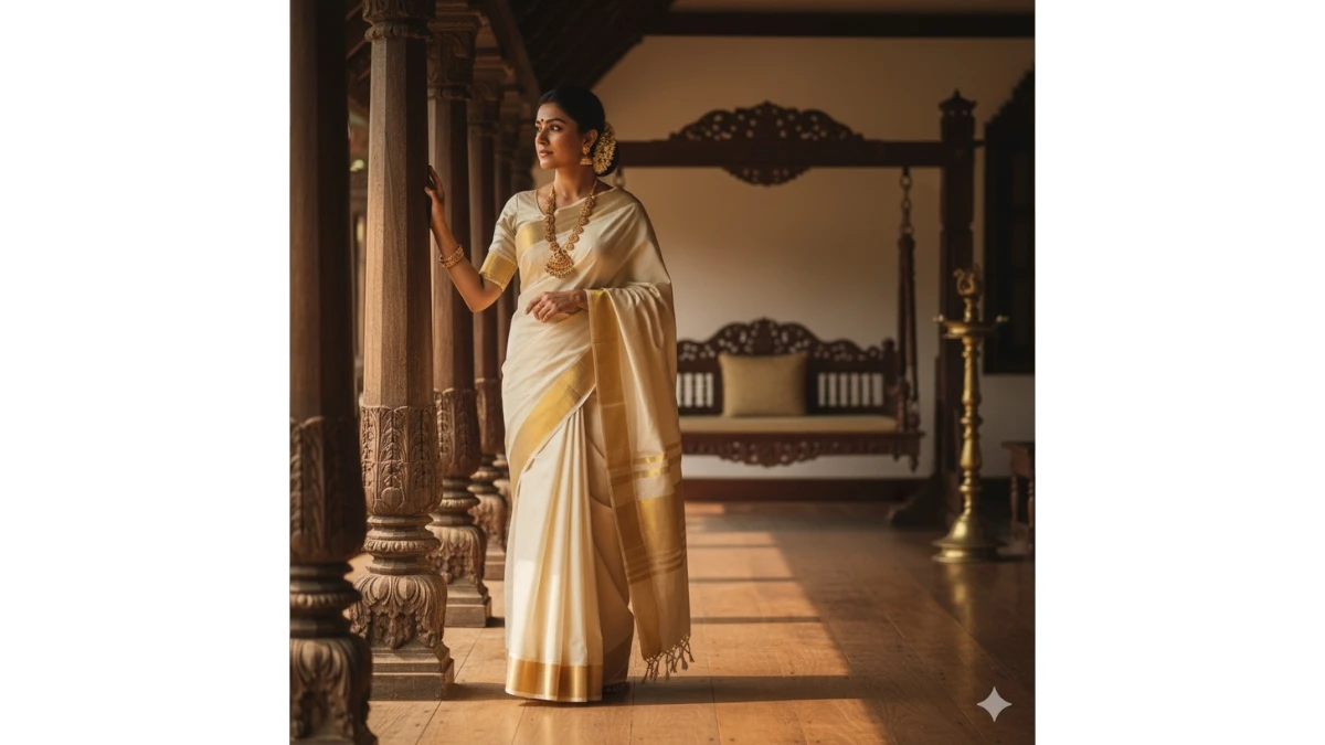 10 Hyper Realistic Kerala Heritage Portraits Gemini AI Photo Editing Prompts for Girls Inspired by Backwaters, Kasavu Sarees & Traditional Monuments
