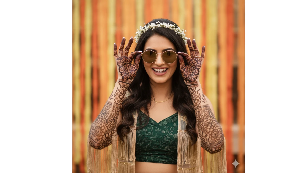 10 Stunning Gemini AI Mehndi Photoshoot Prompts for Girls to Create Cinematic Mehndi Photoshoots