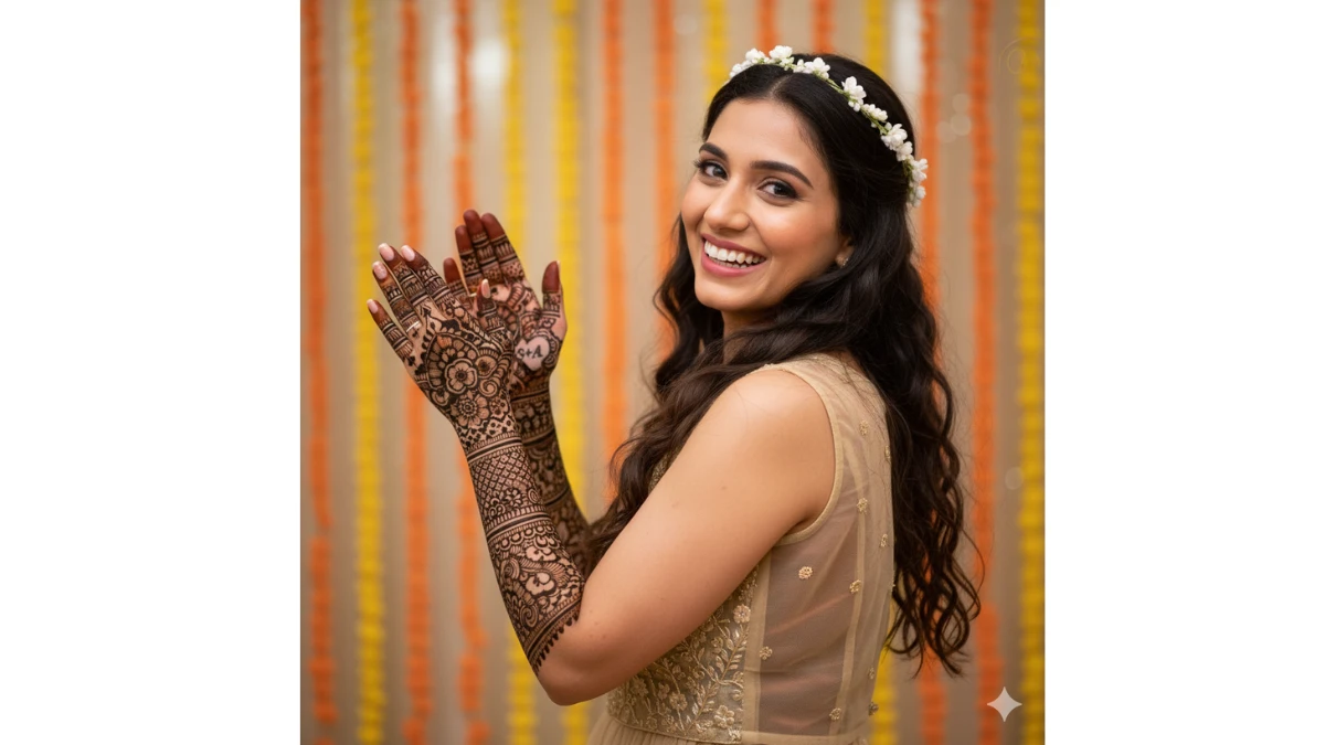 10 Stunning Gemini AI Mehndi Photoshoot Prompts for Girls to Create Cinematic Mehndi Photoshoots