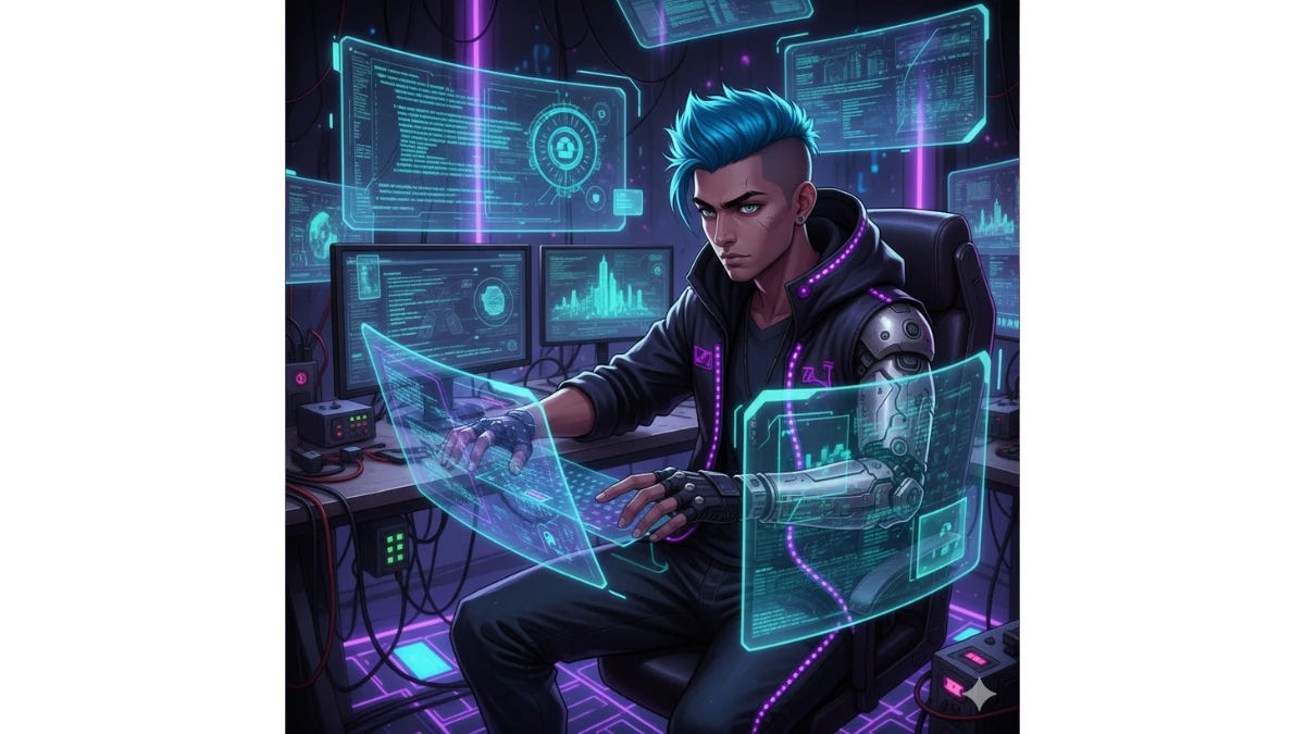 10 MidJourney AI Photo Editing Prompts Copy-Paste for Boys to Create Stunning 4K Ultra-Quality Neon Cyberpunk Portraits
