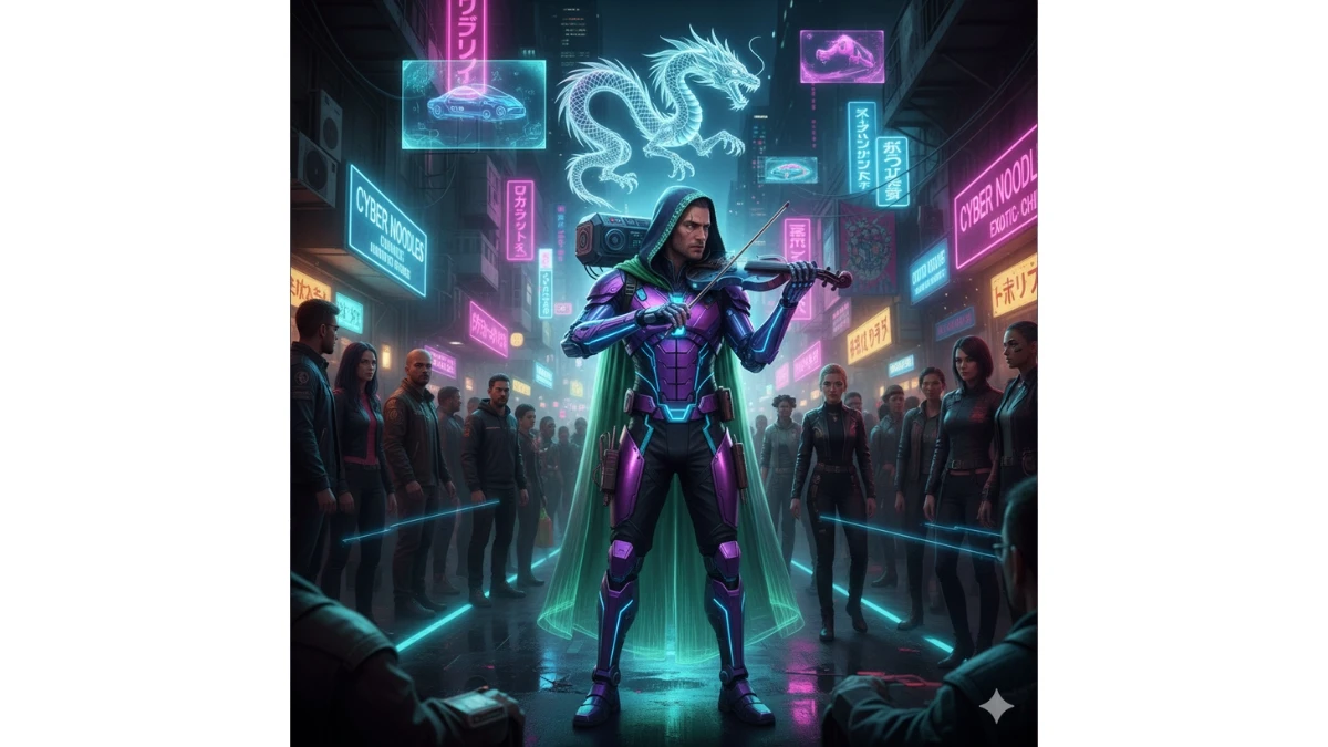 10 MidJourney AI Photo Editing Prompts Copy-Paste for Boys to Create Stunning 4K Ultra-Quality Neon Cyberpunk Portraits