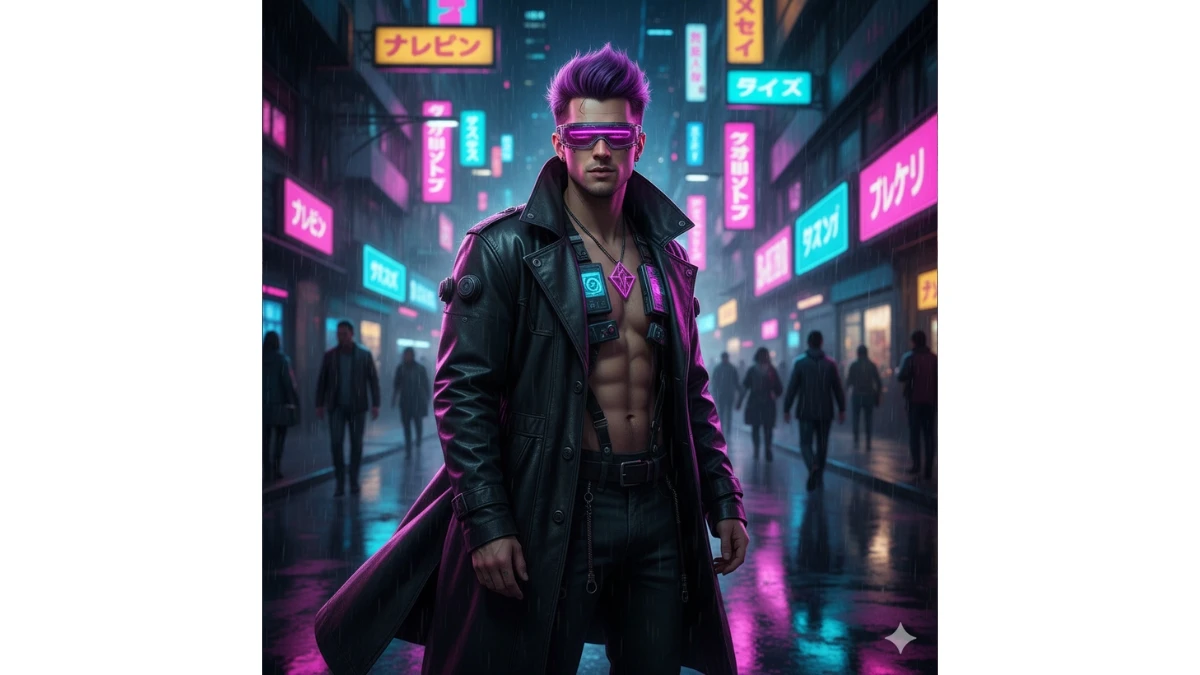 10 MidJourney AI Photo Editing Prompts Copy-Paste for Boys to Create Stunning 4K Ultra-Quality Neon Cyberpunk Portraits