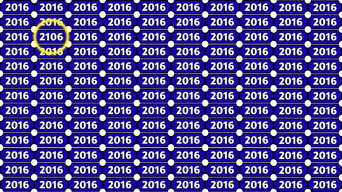 Optical Illusion Puzzle IQ Test: Within 8 Seconds Spot The Number 2106 among 2016s