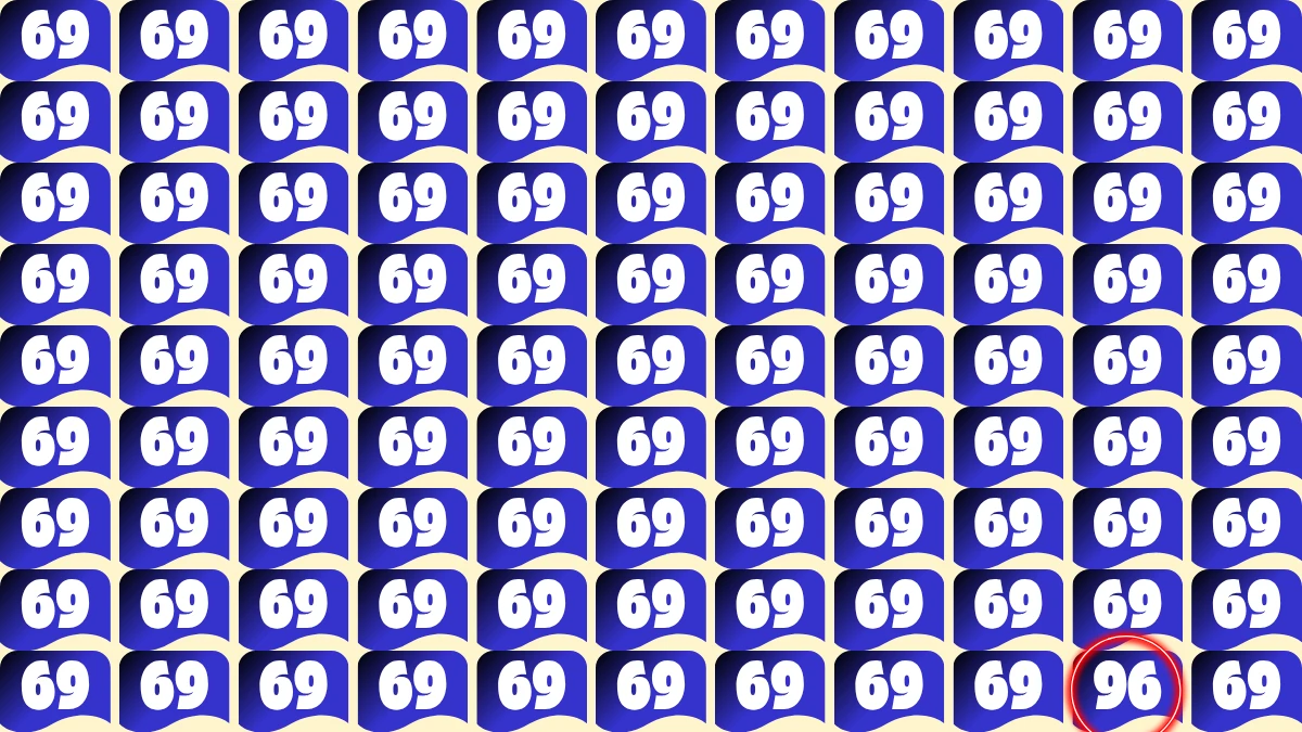 Observation Find it Out: Within 9 Seconds Spot The Number 96 among 69