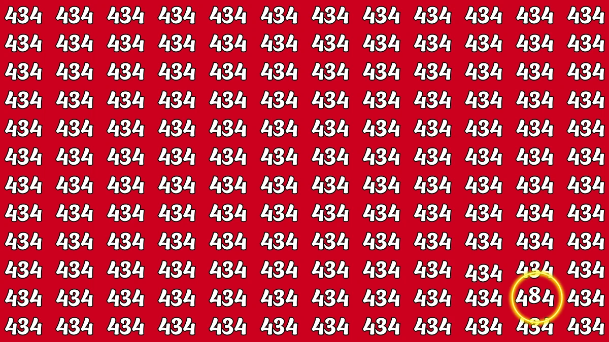 Optical Illusion 7 Seconds Challenge: Only People with Eagle Eyes Can spot the Number 484