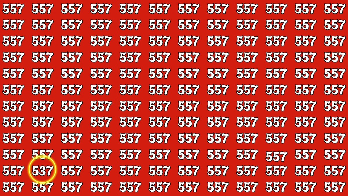 Optical Illusion 7 Seconds Challenge: Only People with Eagle Eyes Can spot the Number 537