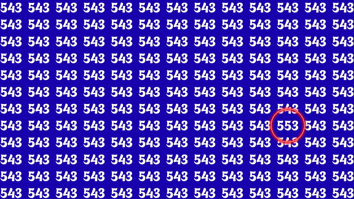 Optical Illusion 7 Seconds Challenge: Only People with Eagle Eyes Can spot the Number 553