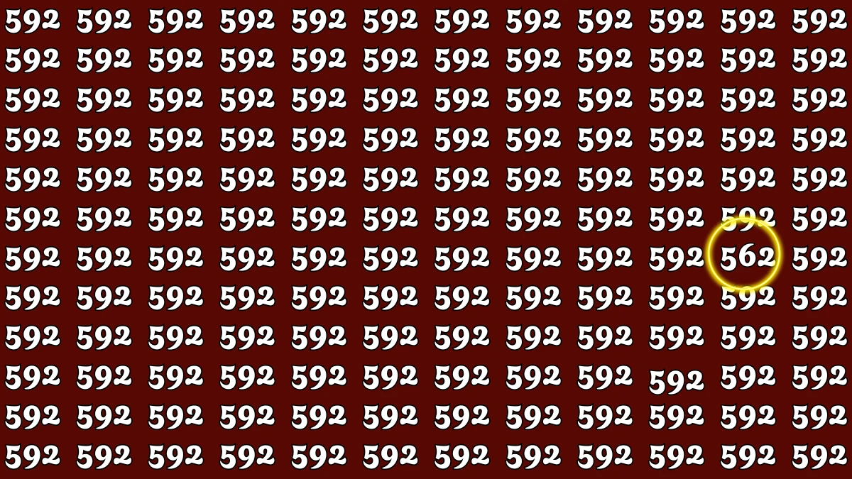 Optical Illusion 7 Seconds Challenge: Only People with Eagle Eyes Can spot the Number 562