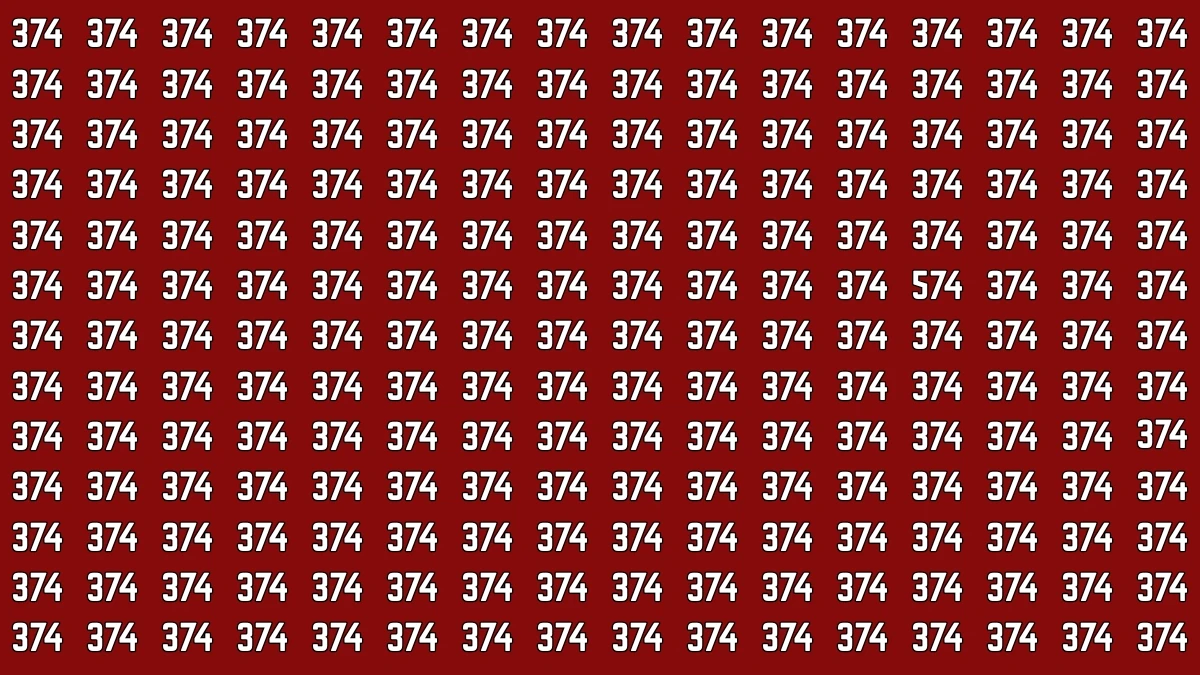 Optical Illusion 7 Seconds Challenge: Only People with Eagle Eyes Can spot the Number 574