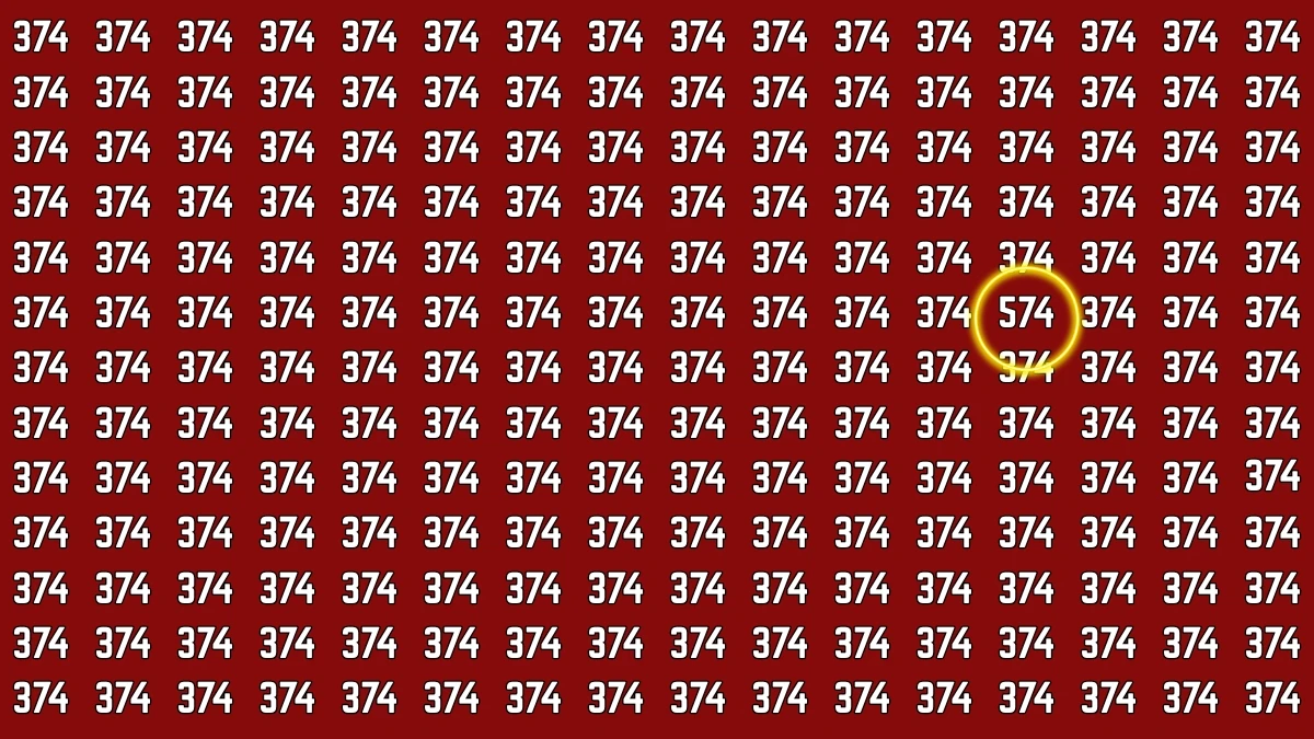 Optical Illusion 7 Seconds Challenge: Only People with Eagle Eyes Can spot the Number 574