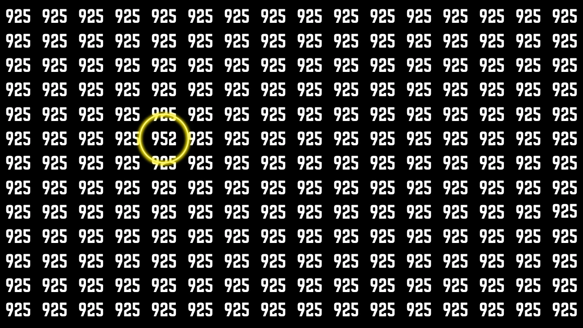 Optical Illusion 7 Seconds Challenge: Only People with Eagle Eyes Can spot the Number 952