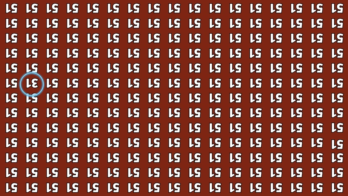 Optical Illusion IQ Test: Are You A Genius? Within 5 Seconds Spot The Inverted 31 among Inverted 51s
